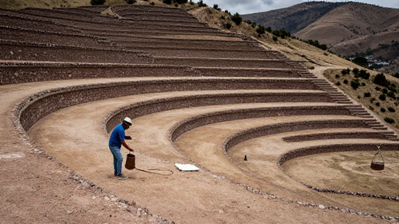 Agricultor en terrazas ancestrales