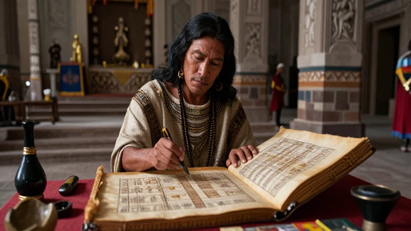 Escritor nahua estudia codices en Tenochtitlan