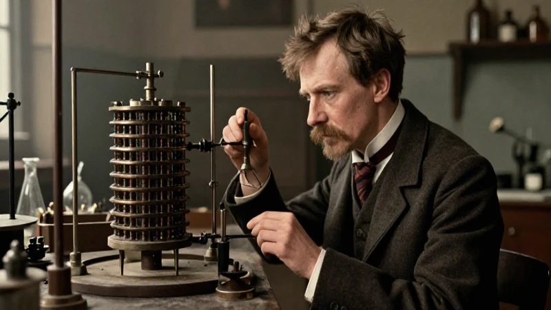Cuáles fueron el nacimiento y los experimentos de Michael Faraday 30 Joven Michael Faraday estudia un aparato científico