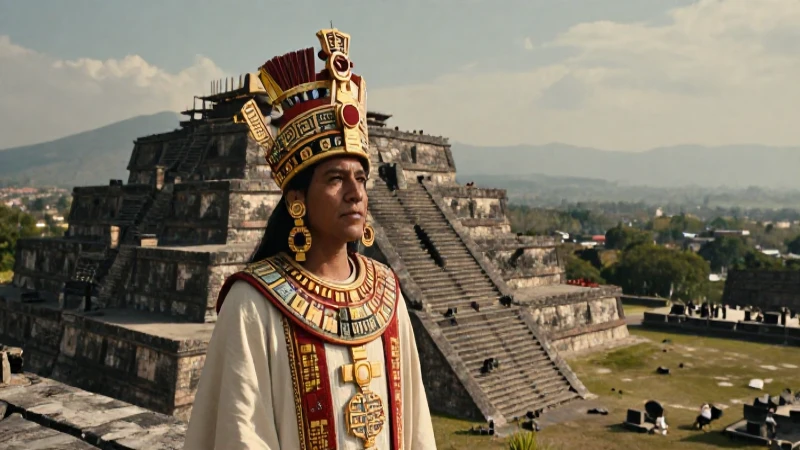 Alto sacerdote azteca en Templo Mayor