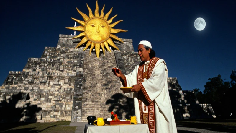 Rituales mesoamericanos celebran el nacimiento del sol y la luna