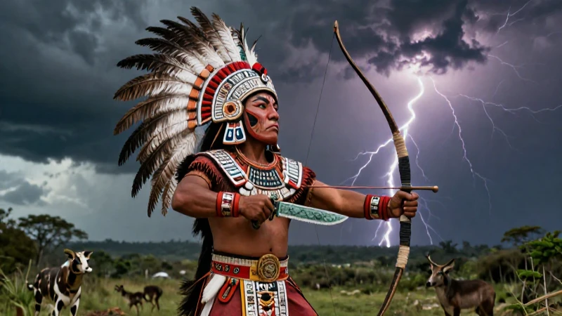 Mixcóatl ceremonial: guerra, caza y cielo tempestuoso