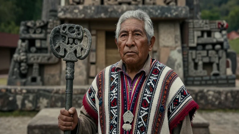 Anciano Mixteco en el sitio ceremonial