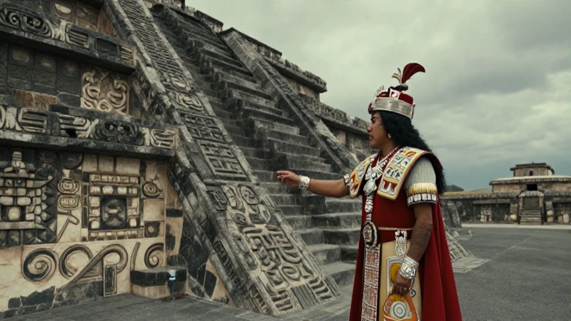 Moctezuma dirige la fortificación de Tenochtitlan