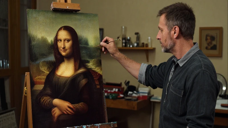 Da Vinci pinta la Mona Lisa renacentista