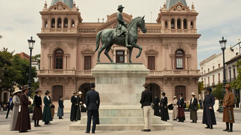 Qué historia y significado tiene el Monumento al Caballito 19 Buenos Aires histórica con ciudadanos de época