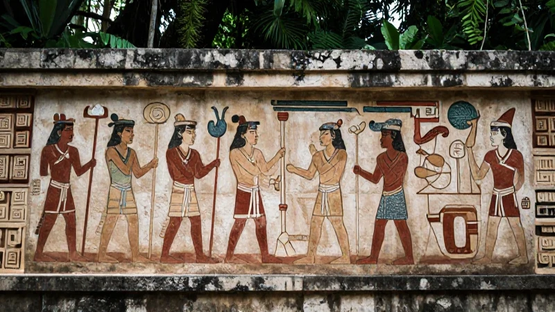 Murales mayas de Bonampak: La capilla sixtina maya 21 Mural maya de Bonampak, atmósfera cinematográfica y real