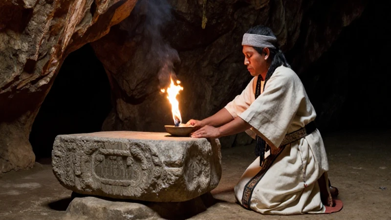 Qué importancia tuvo el dios murciélago en la cultura nahuatl 19 Sacerdote nahua ofrece rituales ante caverna