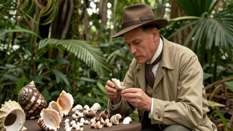 Es el Museo del Caracol un viaje interesante por la naturaleza 43 Naturalista coleccionista de conchas en selva