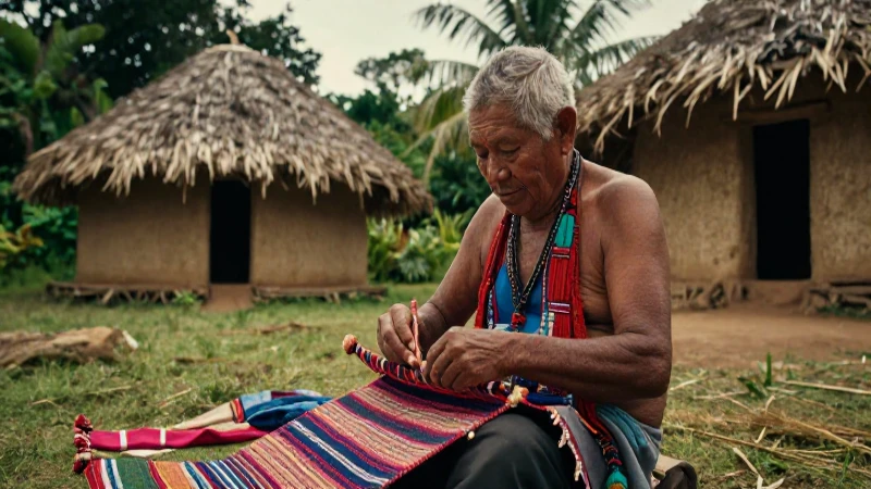 Nayars: Tradiciones, Cultura y Legado del Pueblo Nayar 30 Anciano Nayar teje en su aldea tropical tradicional