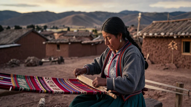 Nayars: Tradiciones, Cultura y Legado del Pueblo Nayar 27 Tejedora Nayar en un pueblo andino tradicional