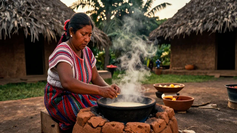 Nayars: Tradiciones, Cultura y Legado del Pueblo Nayar 28 Mujer indígena preparando maíz ancestral