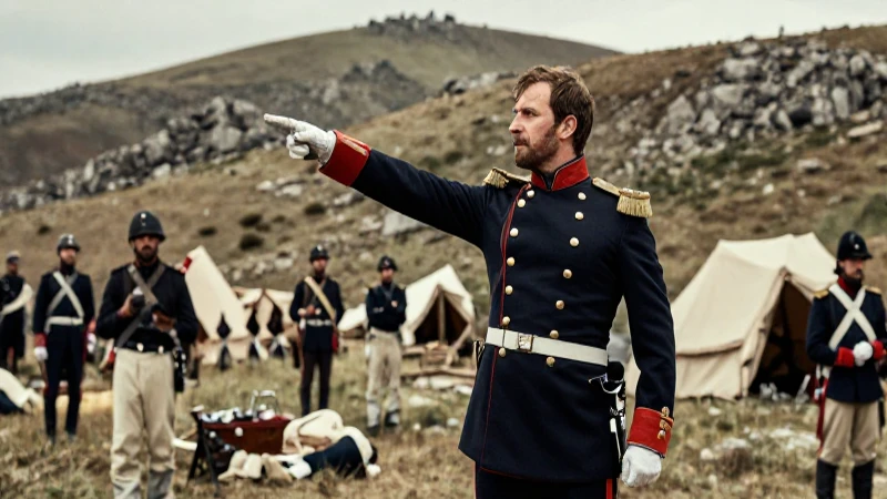 Tsar Nicolás I lidera tropas en Crimea
