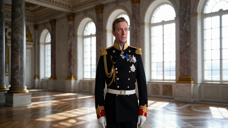 Nicolás I en uniforme en el Palacio de Invierno