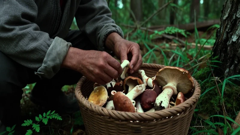 Cuáles son los hongos tradicionales y sus significados 41 Indígena recoge hongos silvestres en bosque ancestral
