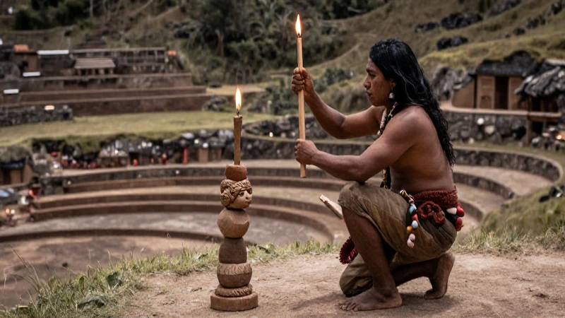 Sacerdote Mixteco en ritual de fertilidad