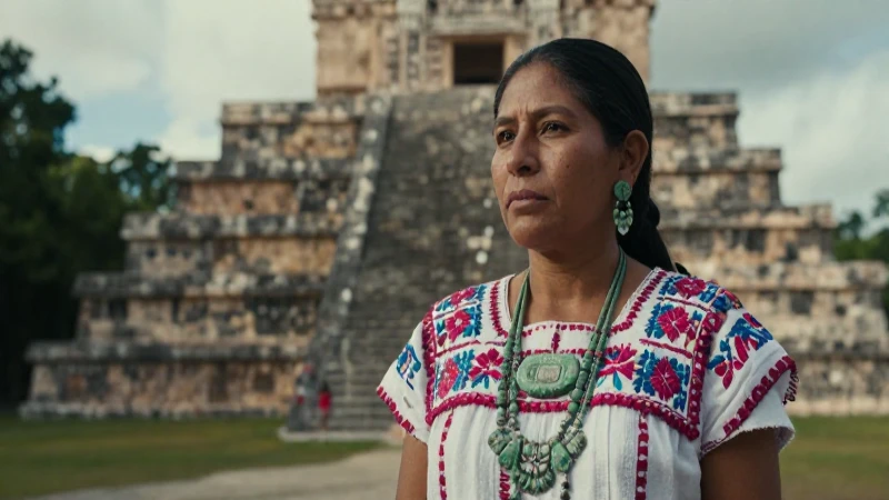 Nombres mayas y su significado: Esencia ancestral de México 17 Mujer maya con vestimenta tradicional y joyas