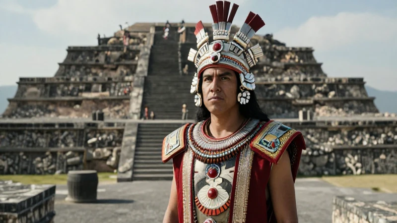 Nombres en Mexica: 20 Opciones Aztecas para Tu Bebé 33 Guerrero azteca liderando en Tenochtitlan