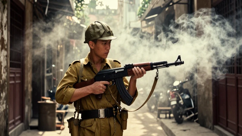 Cuál fue el impacto y significado de la Ofensiva del Tet en Vietnam 27 Guerrillero Viet Cong en calle de Hanoi