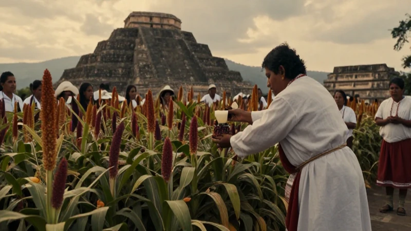 Amaranto sagrado en rituales mesoamericanos antiguos