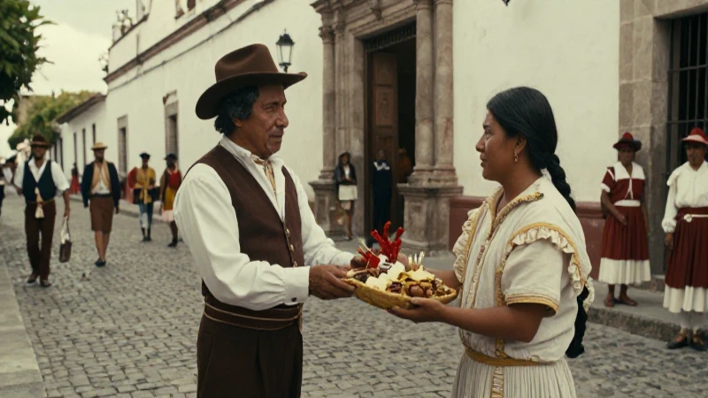 Oficial español y campesino en colonial Nueva España