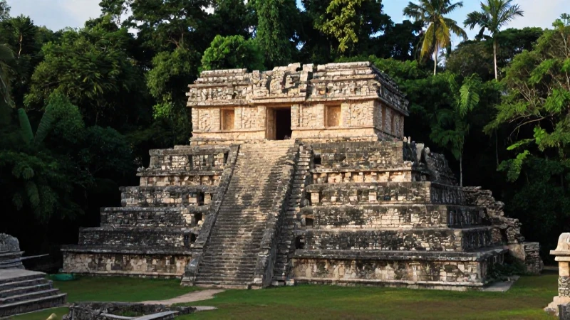 Ruinas mayas de Palenque en la selva tropical