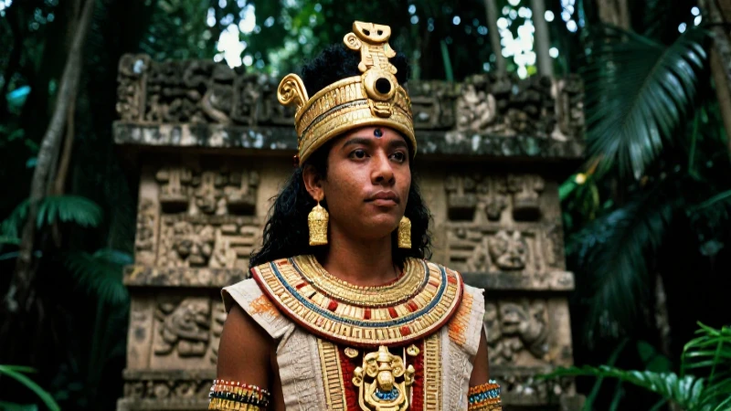 Sacerdote maya en el Palacio del Dios