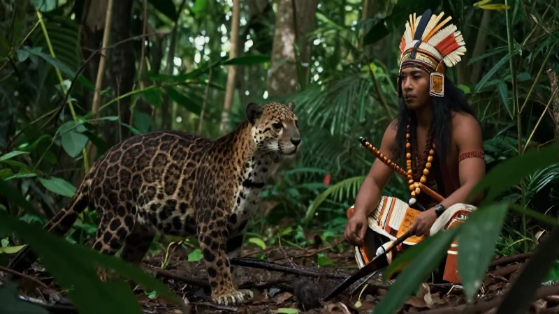 Cuál es la importancia del pavo ocelado en la cultura maya 45 Ocelote entre selva con sacerdote maya