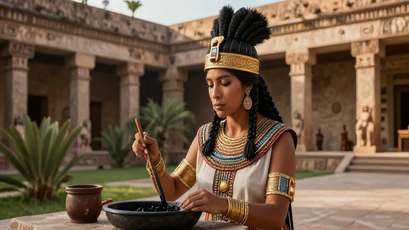 Qué elegantes estilos de peinados aztecas usaban las señoras 49 Noble azteca en su palacio durante el atardecer
