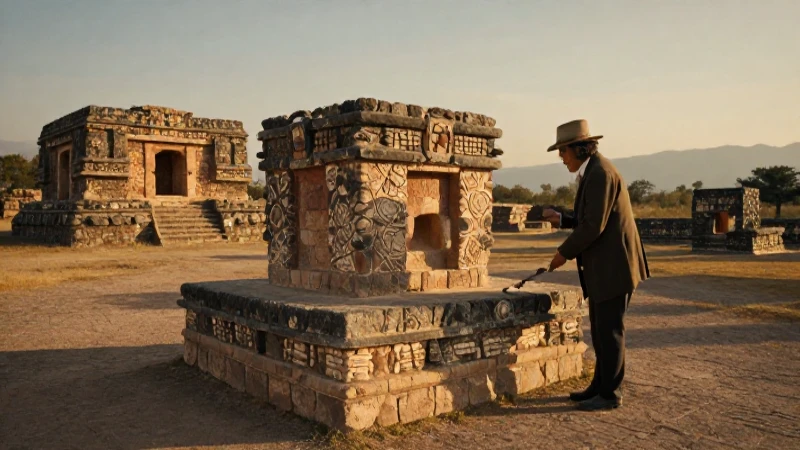 Conoces la Zona Arqueológica de Peralta en Guanajuato 3 Arqueólogo examina altar mesoamericano en Guanajuato