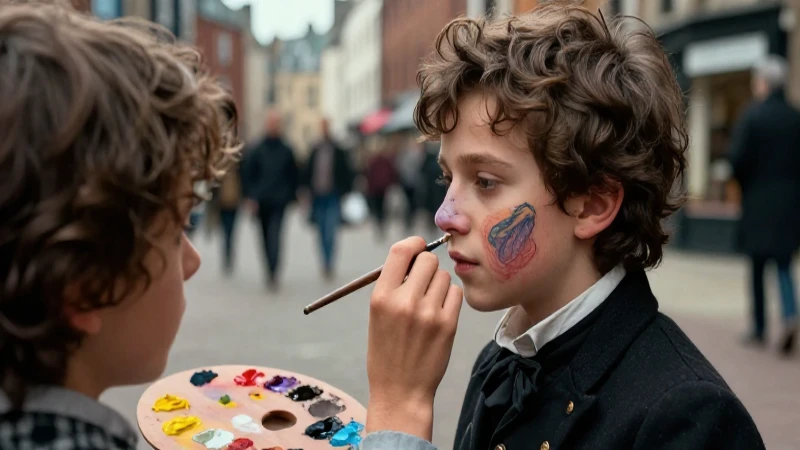 Pintura facial: Arte y diversión en la expresión creativa 14 Arte infantil histórico y realista en la calle
