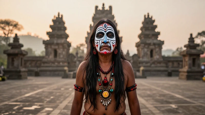 Pintura facial: Arte y diversión en la expresión creativa 9 Arte ceremonial indígena en templo antiguo