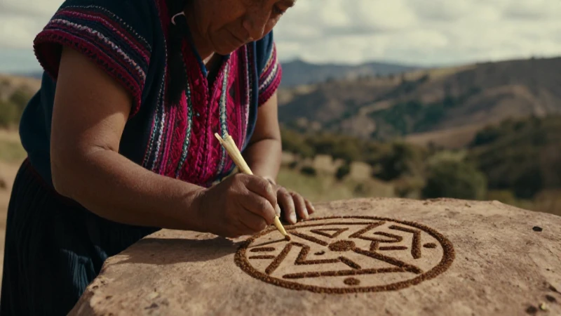 Pinturas Huicholes: La Sagrada Tradición de Cuerpo y Arte 57 Artesano Huichol pinta símbolos sagrados tradicionales