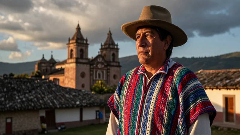 Pirámide de Santa Cecilia: Historia y belleza en Acatitlán 47 Indígena en pirámide, luz dorada dramática