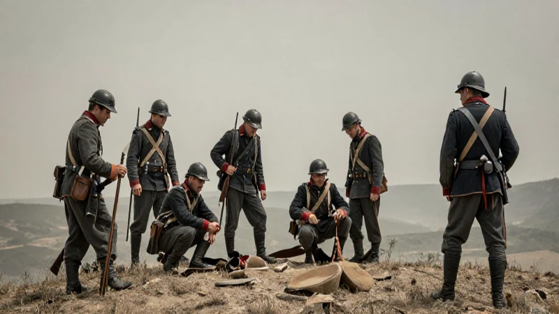 Plan de Casa Mata: Resumen y Claves de la Batalla Histórica 20 Soldados históricos armados en colina bajo humo