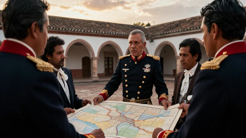 Plan de Noria: Resumen y Comparativa con el Plan de Tuxtepec 49 General militar mexicano estudia mapa con revolucionarios