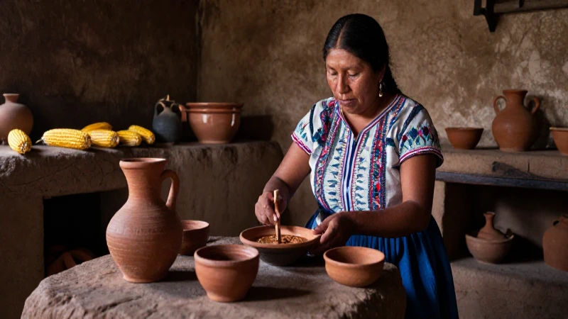 Cuáles son los platillos típicos y tradiciones de Tlaxcala 26 Mujer tlaxcalteca prepara mole tradicional en cocina de adobe