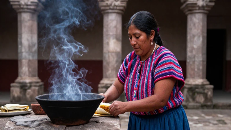 Cuáles son los platillos típicos y tradiciones de Tlaxcala 31 Mujer Tlaxcalteca con tamales en patio colonial