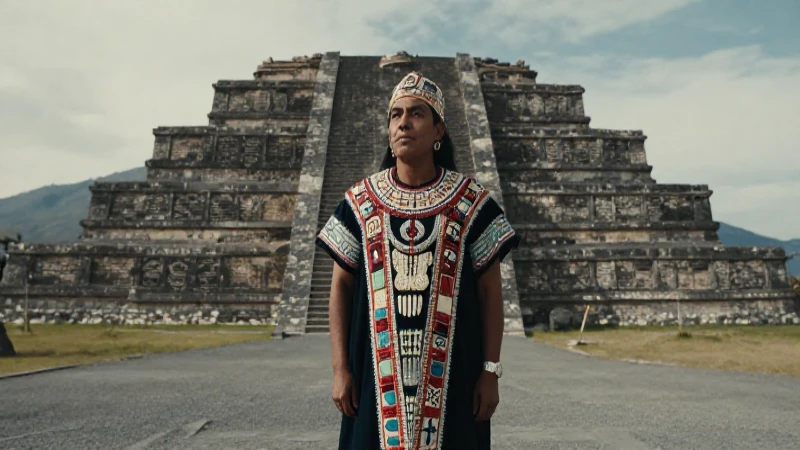 Nezahualcóyotl contemplando las pirámides de Texcoco