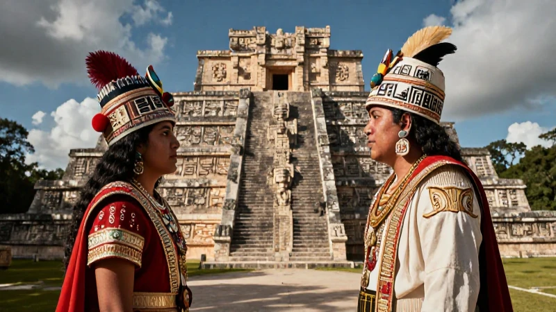 Dos gobernantes mayas y su jerarquía política