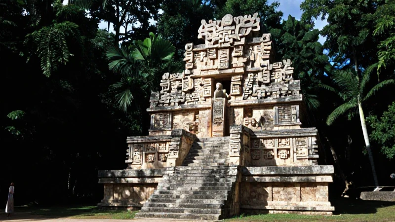 Ajaw maya en trono de piedra