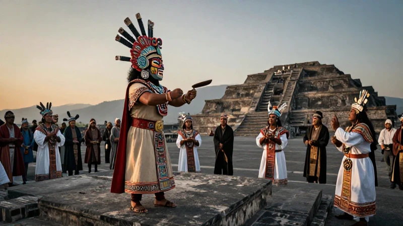 Dioses aztecas: Poderes y mitología de deidades mexicas 48 Ritual azteca de Huitzilopochtli en el Templo Mayor