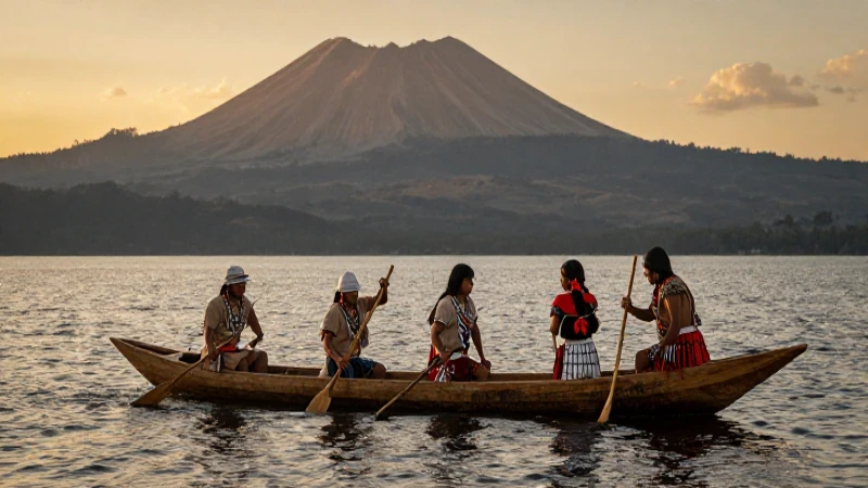 Principales lagos de México: Orígenes en la Cuenca de México 35 Nahua en canoa sobre el Texcoco al atardecer