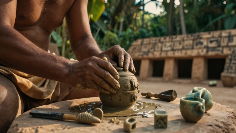 Cómo influye la producción artesanal en la tradición de Mesoamérica 26 Artistas mesoamericanos crean artefactos con luz dorada