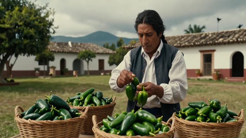 Cuáles son los beneficios y propiedades del chile jalapeño 46 Campesino mexicano recoge chiles en hacienda colonial