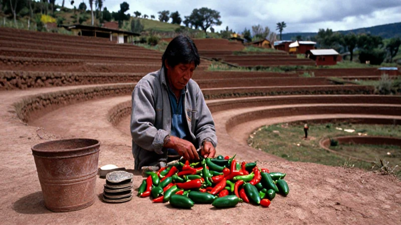 Cuáles son los beneficios y propiedades del chile jalapeño 47 Indígena mesoamericano procesa jalapeños en terraza