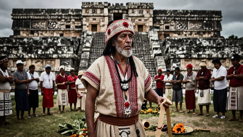 Anciano zapoteco en festival de cosecha ancestral