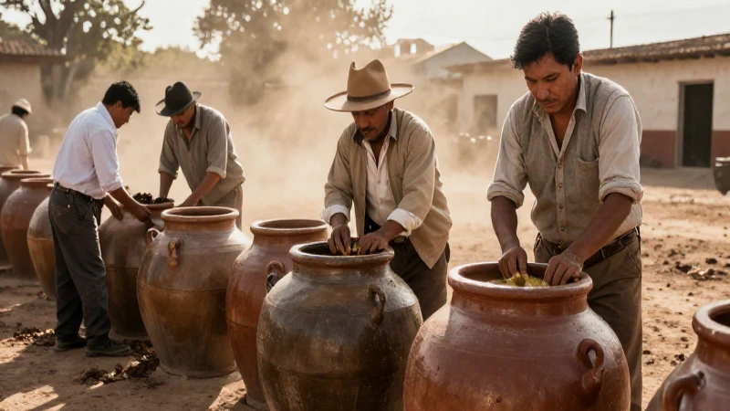 Cuál es el origen, historia y cultura del pulque mexicano 27 Cosecha de maguey en México del siglo XIX