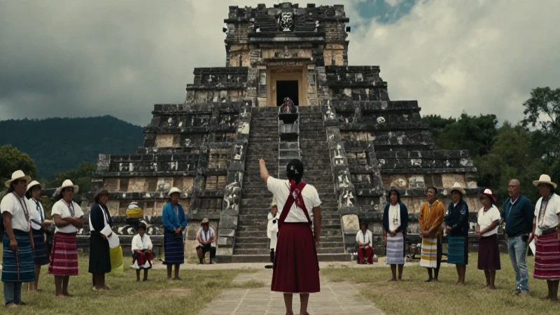 Purépecha ancestrales en ritual de templo