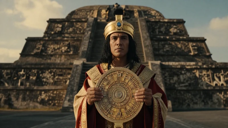 Sacerdote azteca ceremonial en Tenochtitlan